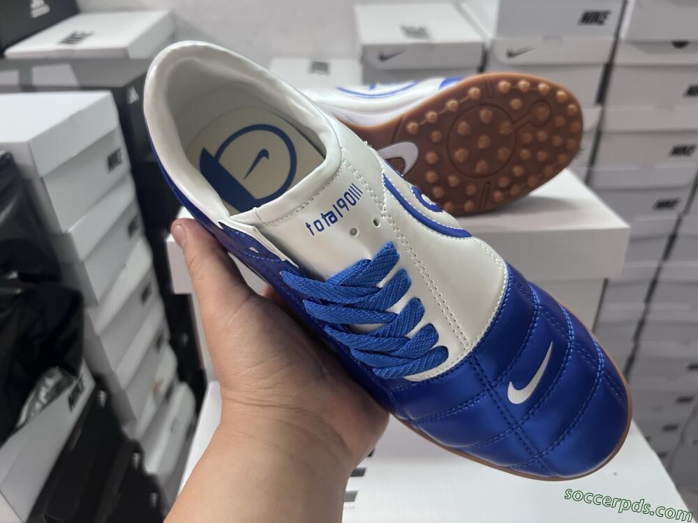 Nike Total 90 II TF Low-Tops Football Shoes - Blue/White/Brown