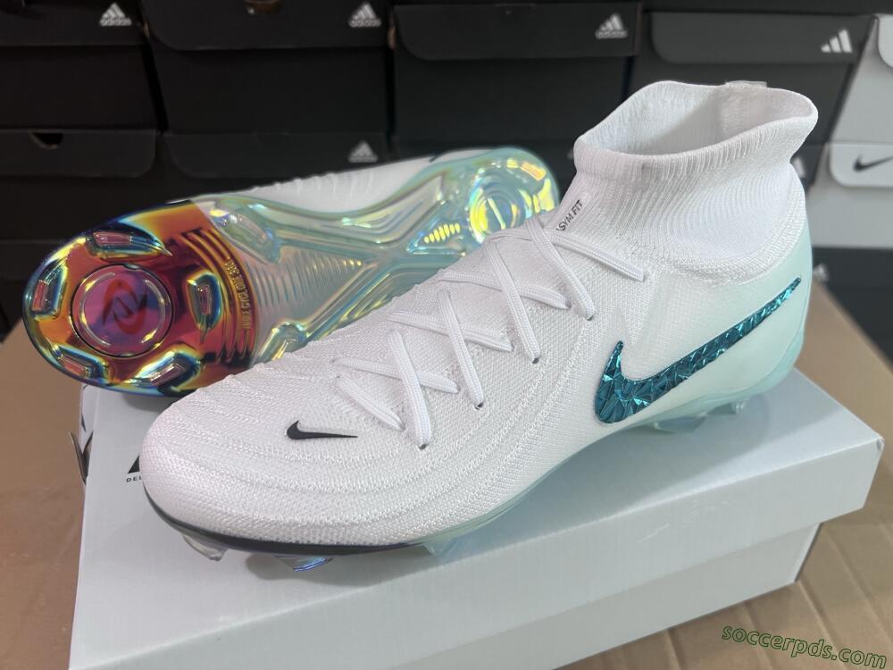 Nike Phantom Luna Elite NU FG Low-Tops Football Boots - White/Black/Jade