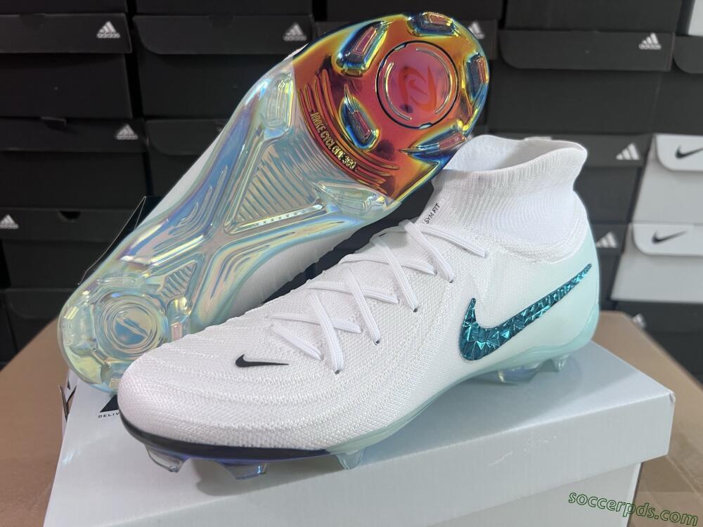 Nike Phantom Luna Elite NU FG Low-Tops Football Boots - White/Black/Jade