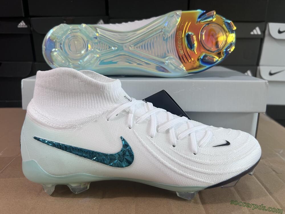 Nike Phantom Luna Elite NU FG Low-Tops Football Boots - White/Black/Jade