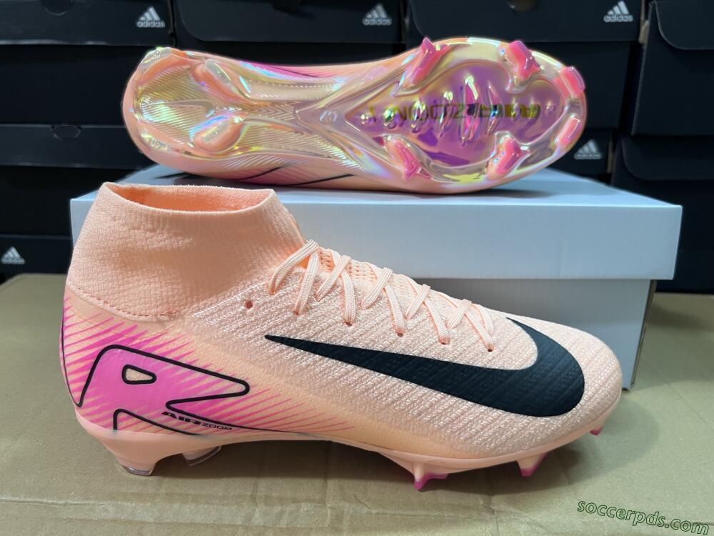Nike Air Zoom Mercurial Superfly 10 Elite FG High-Tops Football Boots - Pink/Black