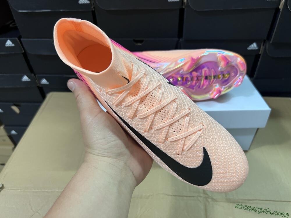 Nike Air Zoom Mercurial Superfly 10 Elite FG High-Tops Football Boots - Pink/Black