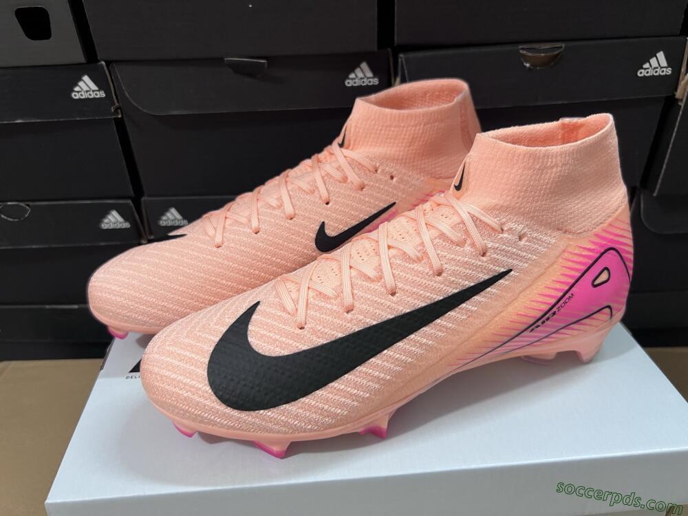 Nike Air Zoom Mercurial Superfly 10 Elite FG High-Tops Football Boots - Pink/Black