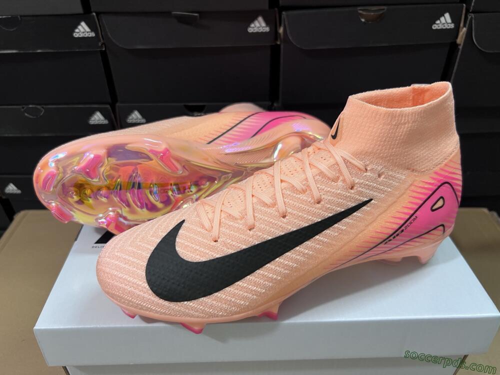 Nike Air Zoom Mercurial Superfly 10 Elite FG High-Tops Football Boots - Pink/Black