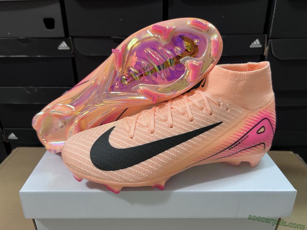 Nike Air Zoom Mercurial Superfly 10 Elite FG High-Tops Football Boots - Pink/Black
