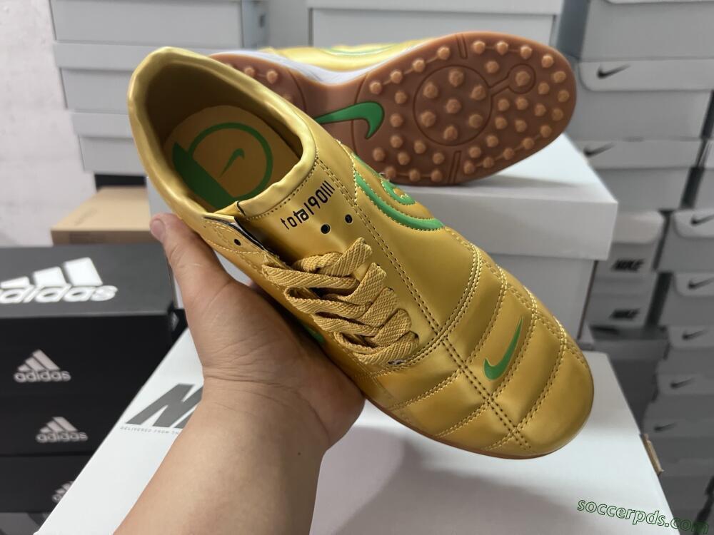 Nike Total 90 II TF Low-Tops Football Shoes - Gold/Yellow/White