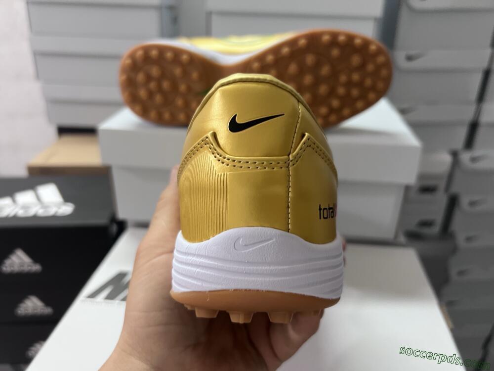 Nike Total 90 II TF Low-Tops Football Shoes - Gold/Yellow/White