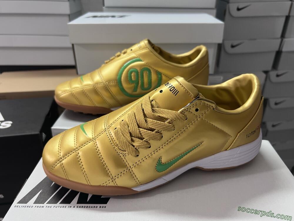 Nike Total 90 II TF Low-Tops Football Shoes - Gold/Yellow/White