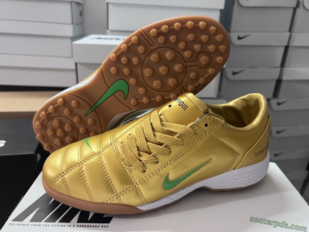 Nike Total 90 II TF Low-Tops Football Shoes - Gold/Yellow/White