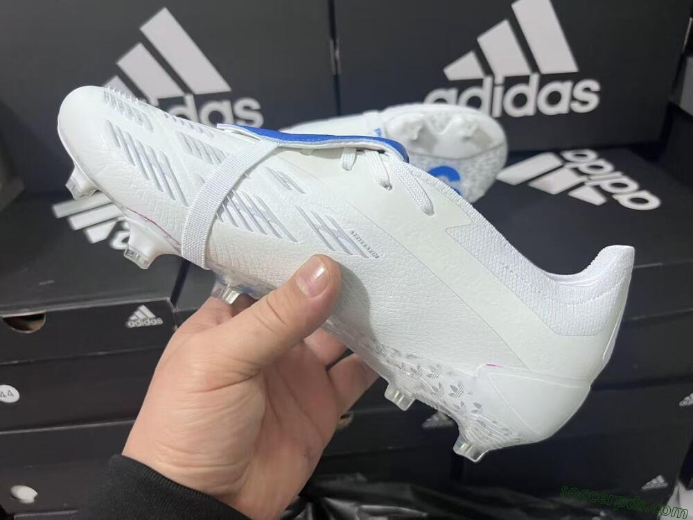 Adidas Predator Elite Foldover Tongue FG Low-Tops Football Boots - Beige/White/Blue