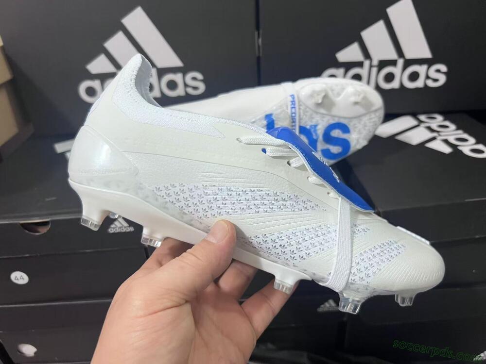 Adidas Predator Elite Foldover Tongue FG Low-Tops Football Boots - Beige/White/Blue