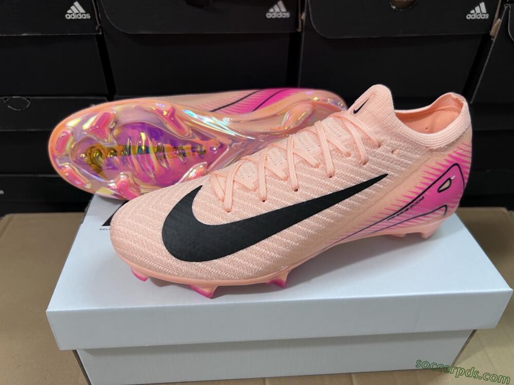Nike Air Zoom Mercurial Vapor 16 Elite FG Low-Tops Football Boots - Pink/Black/Gold