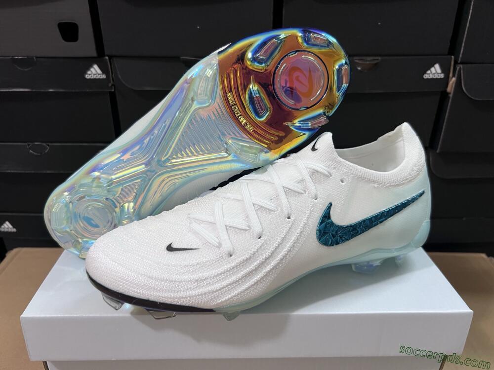 Nike Phantom GX 2 Elite FG Low-Tops Football Boots - White/Black/Jade
