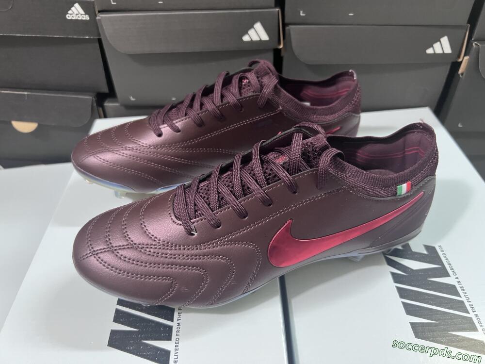 Nike Tiempo Legend 10 Elite FG Low-Tops Football Boots - Red/Gold