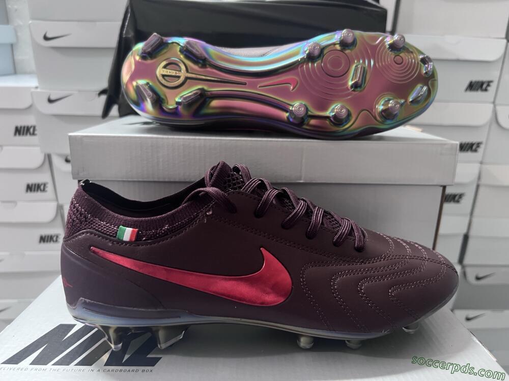 Nike Tiempo Legend 10 Elite FG Low-Tops Football Boots - Red/Gold
