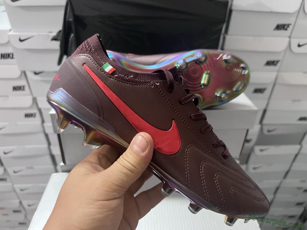 Nike Tiempo Legend 10 Elite FG Low-Tops Football Boots - Red/Gold