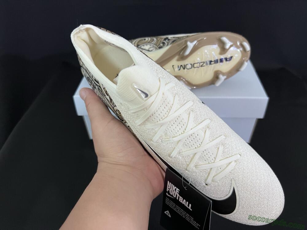 Nike Air Zoom Mercurial Vapor 16 Elite FG Low-Tops Football Boots - Beige/Black/White