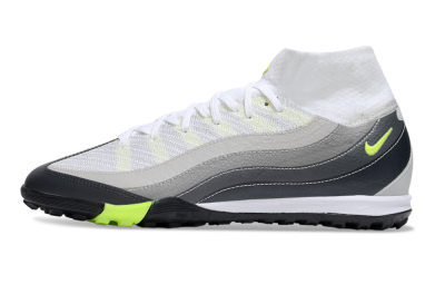 Nike Air Zoom Mercurial Superfly 10 Elite TF High-Tops Football Shoes - White/Grey/Yellow