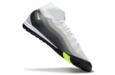 Nike Air Zoom Mercurial Superfly 10 Elite TF High-Tops Football Shoes - White/Grey/Yellow