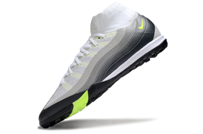 Nike Air Zoom Mercurial Superfly 10 Elite TF High-Tops Football Shoes - White/Grey/Yellow