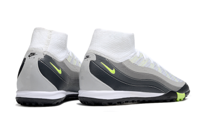 Nike Air Zoom Mercurial Superfly 10 Elite TF High-Tops Football Shoes - White/Grey/Yellow