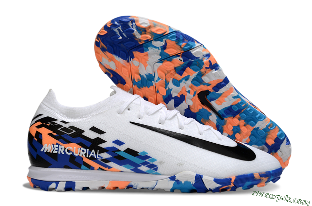 Nike Air Zoom Mercurial Vapor 16 Elite TF Low-Tops Football Shoes - White/Black/Orange 1