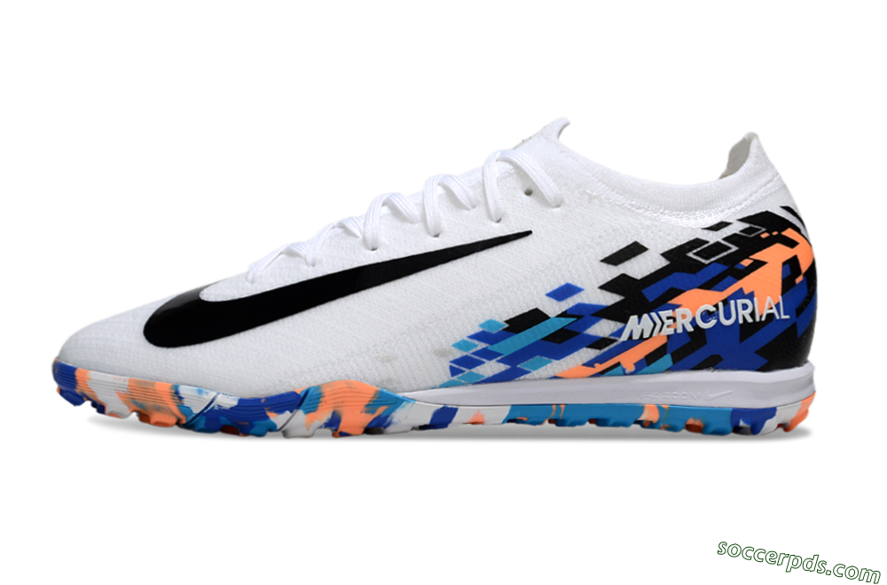 Nike Air Zoom Mercurial Vapor 16 Elite TF Low-Tops Football Shoes - White/Black/Orange 2
