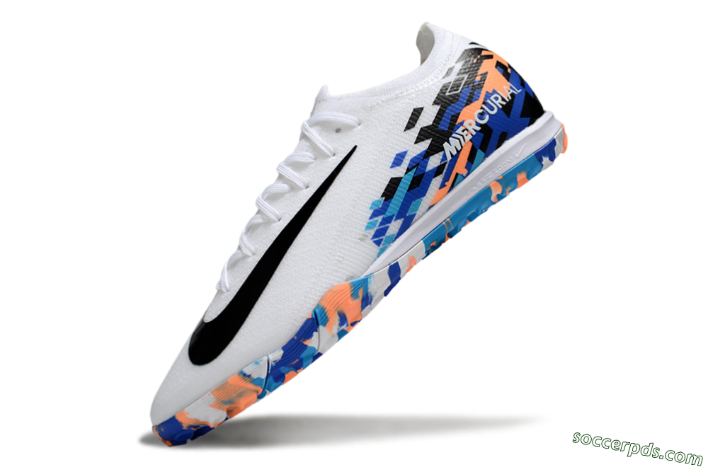 Nike Air Zoom Mercurial Vapor 16 Elite TF Low-Tops Football Shoes - White/Black/Orange 5