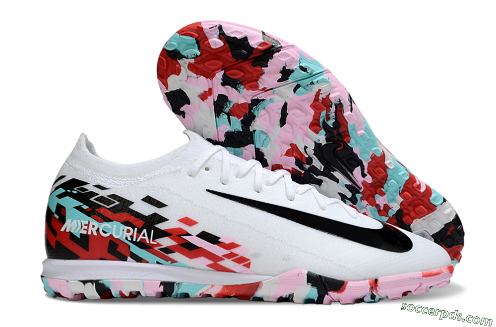 Nike Air Zoom Mercurial Vapor 16 Elite TF Low-Tops Football Shoes - White/Black/Red 1