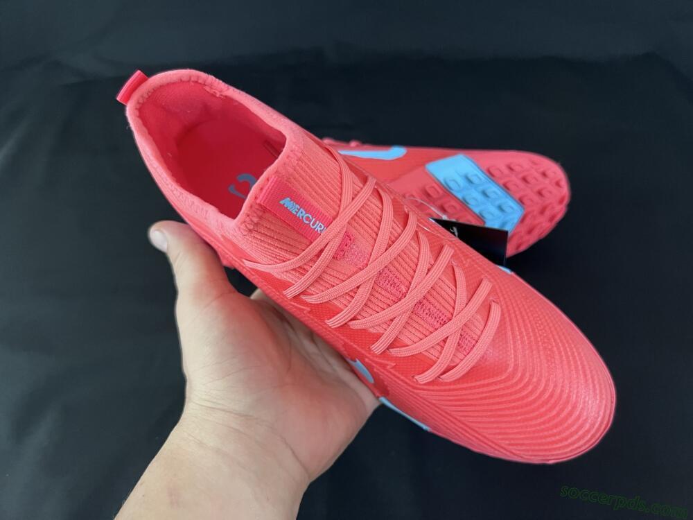 Nike Air Zoom Mercurial Vapor 16 Pro TF Low-Tops Football Shoes - Red/Jade/Pink