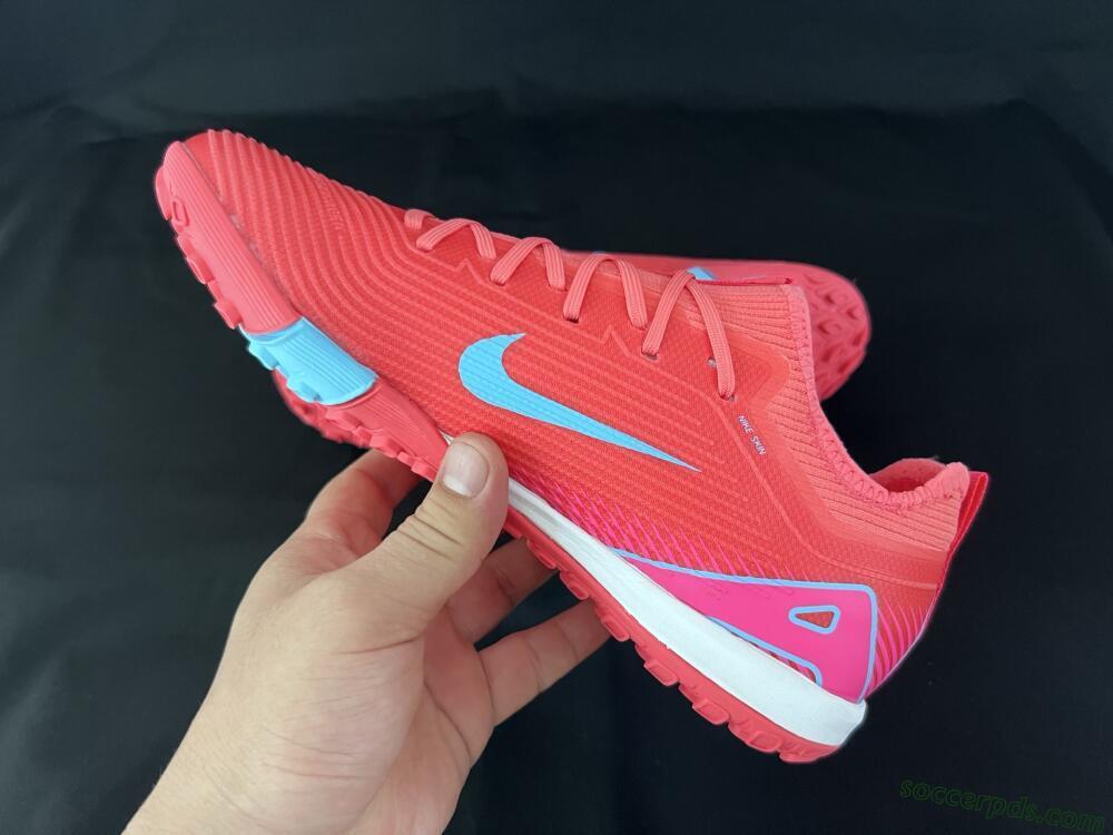 Nike Air Zoom Mercurial Vapor 16 Pro TF Low-Tops Football Shoes - Red/Jade/Pink