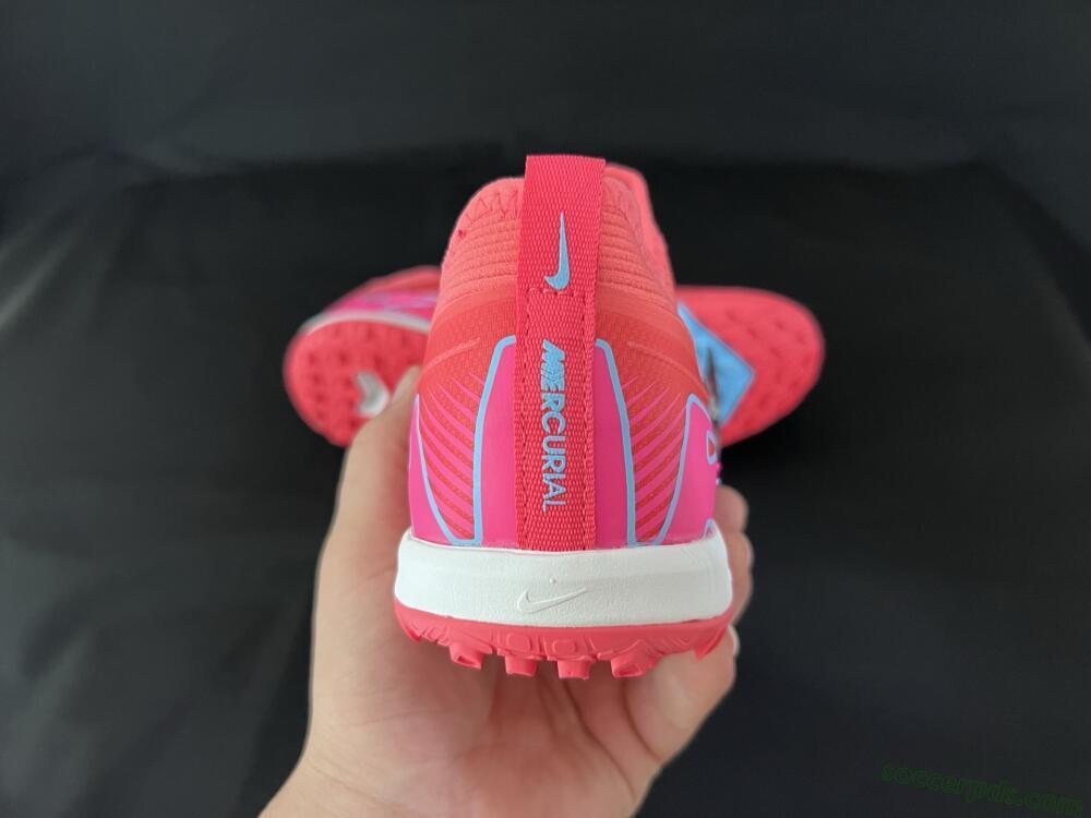 Nike Air Zoom Mercurial Vapor 16 Pro TF Low-Tops Football Shoes - Red/Jade/Pink