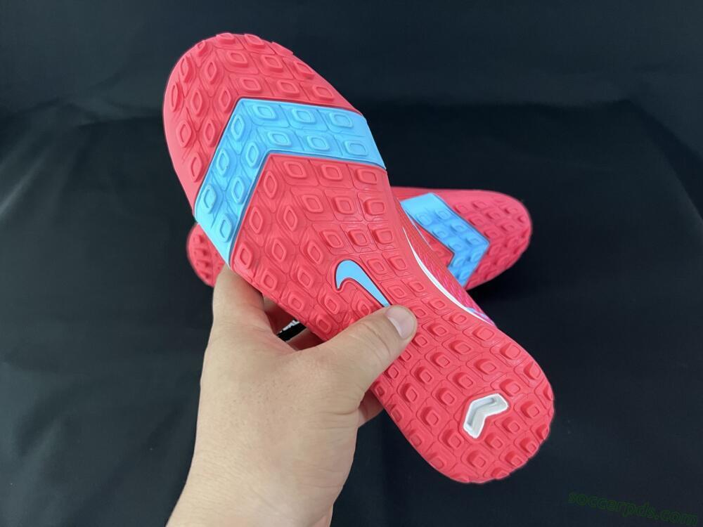 Nike Air Zoom Mercurial Vapor 16 Pro TF Low-Tops Football Shoes - Red/Jade/Pink