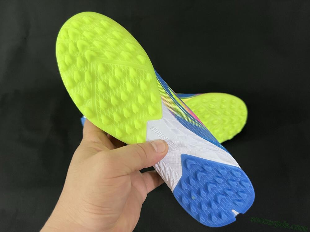 Adidas F50 Elite TF Low-Tops Football Shoes - Blue/Pink/Yellow