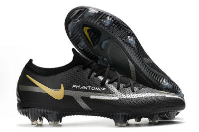 Nike Phantom GT 2 FG Low-Tops Football Boots - Black/Silver/Gold