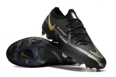 Nike Phantom GT 2 FG Low-Tops Football Boots - Black/Silver/Gold