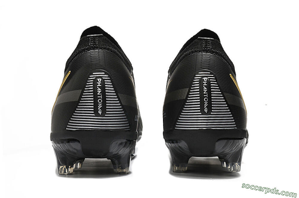 Nike Phantom GT 2 FG Low-Tops Football Boots - Black/Silver/Gold 5