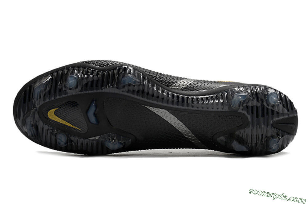 Nike Phantom GT 2 FG Low-Tops Football Boots - Black/Silver/Gold 6