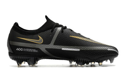 Nike Phantom GT 2 FG Low-Tops Football Boots - Black/Silver/Gold