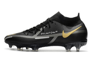 Nike Phantom GT 2 DF FG High-Tops Football Boots - Black/Silver/Gold