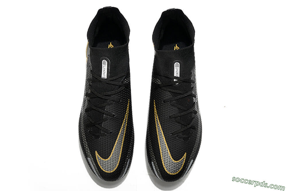 Nike Phantom GT 2 DF FG High-Tops Football Boots - Black/Silver/Gold 4