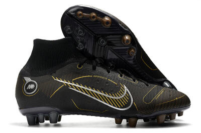 Nike Mercurial Superfly 8 Elite AG High-Tops Football Boots - Black/Gold/White