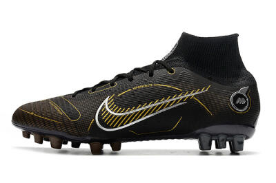 Nike Mercurial Superfly 8 Elite AG High-Tops Football Boots - Black/Gold/White
