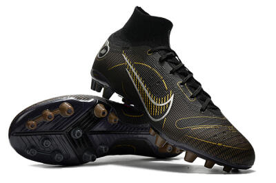 Nike Mercurial Superfly 8 Elite AG High-Tops Football Boots - Black/Gold/White