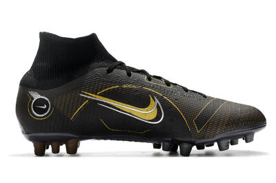 Nike Mercurial Superfly 8 Elite AG High-Tops Football Boots - Black/Gold/White