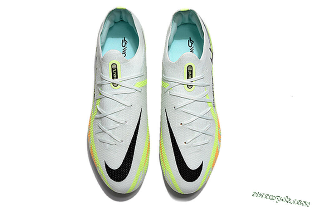 Nike Phantom GT 2 Elite FG Low-Tops Football Boots - White/Green 7