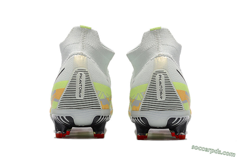 Nike Phantom GT 2 DF Elite FG High-Tops Football Boots - White/Green 6