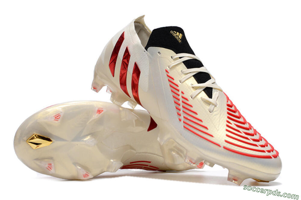 Adidas Predator Edge.1 Low FG Low-Tops Football Boots - White/Red 3