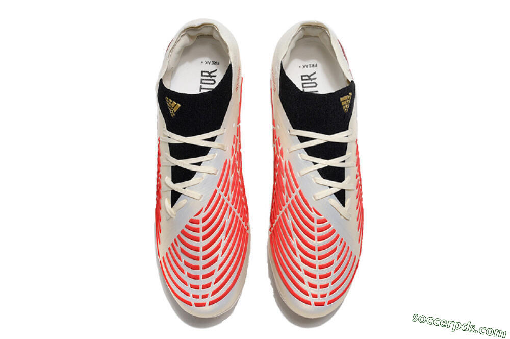 Adidas Predator Edge.1 Low FG Low-Tops Football Boots - White/Red 5