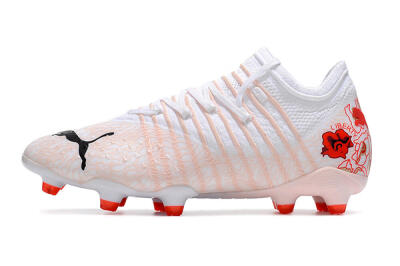 Puma Future Z 1.4 Liberty FG Low-Tops Football Boots - White/Pink/Red